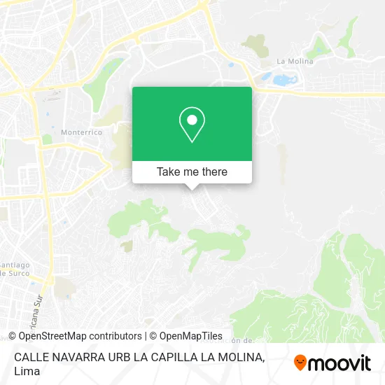 Mapa de CALLE NAVARRA  URB  LA CAPILLA  LA MOLINA