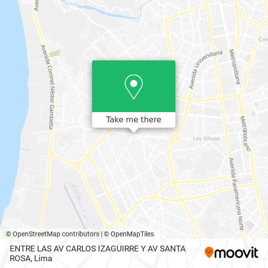 Mapa de ENTRE LAS AV CARLOS IZAGUIRRE Y AV SANTA ROSA