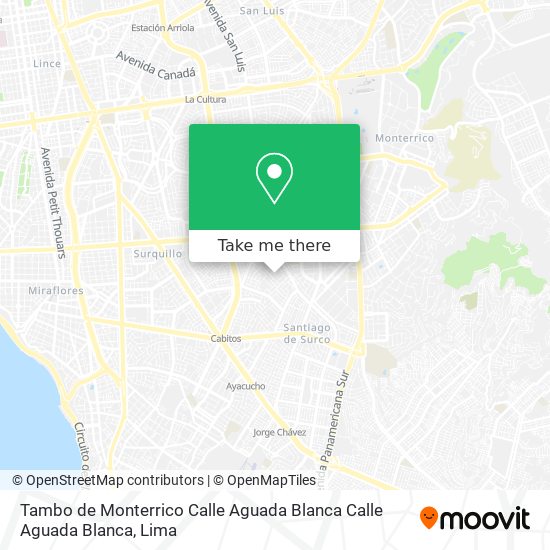 Tambo de Monterrico  Calle Aguada Blanca Calle Aguada Blanca map