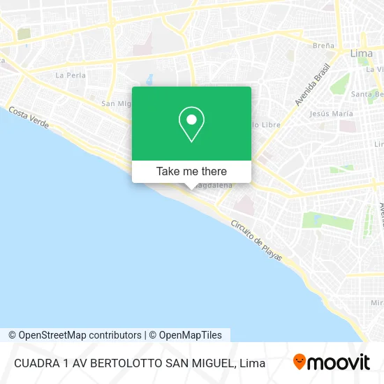 Mapa de CUADRA 1 AV   BERTOLOTTO   SAN MIGUEL