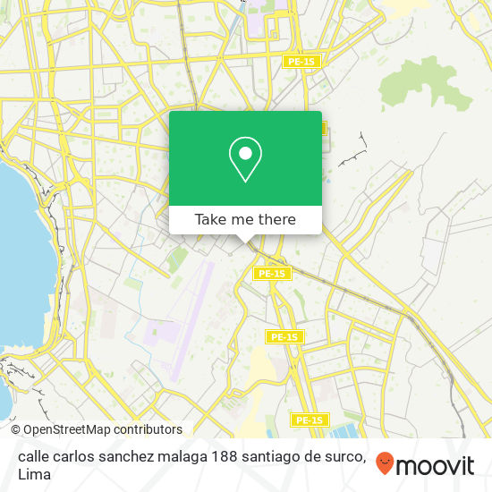 calle carlos sanchez malaga 188 santiago de surco map