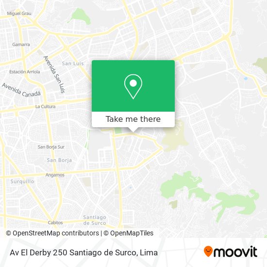 Av El Derby 250 Santiago de Surco map