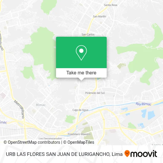 Mapa de URB  LAS FLORES SAN JUAN DE LURIGANCHO