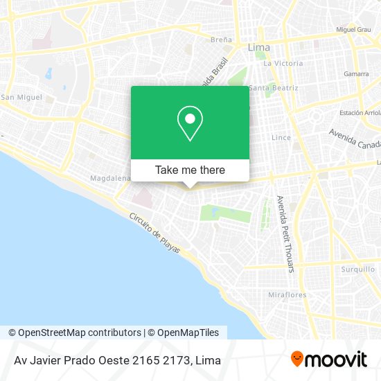 Av  Javier Prado Oeste 2165   2173 map