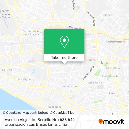 Avenida Alejandro Bertello  Nro  638 642  Urbanización Las Brisas  Lima map