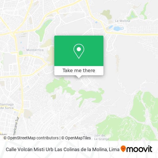 Calle Volcán Misti Urb Las Colinas de la Molina map