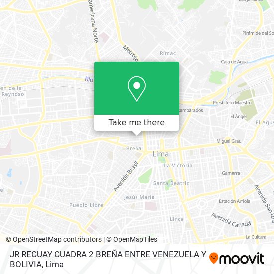 JR  RECUAY CUADRA 2 BREÑA  ENTRE VENEZUELA Y BOLIVIA map