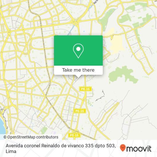 Mapa de Avenida coronel Reinaldo de vivanco 335 dpto 503