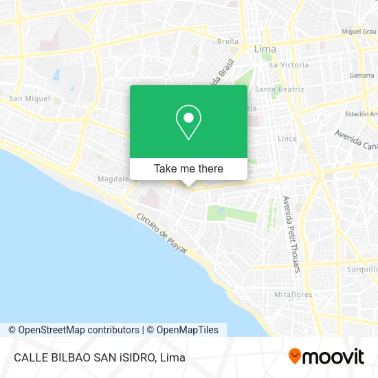 Mapa de CALLE BILBAO  SAN iSIDRO