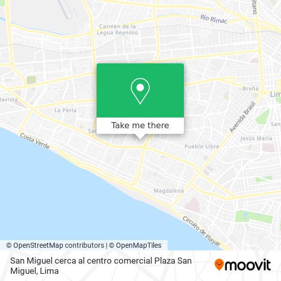 San Miguel  cerca al centro comercial Plaza San Miguel map