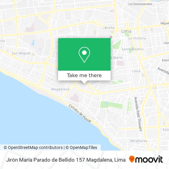 Jirón María Parado de Bellido 157 Magdalena map