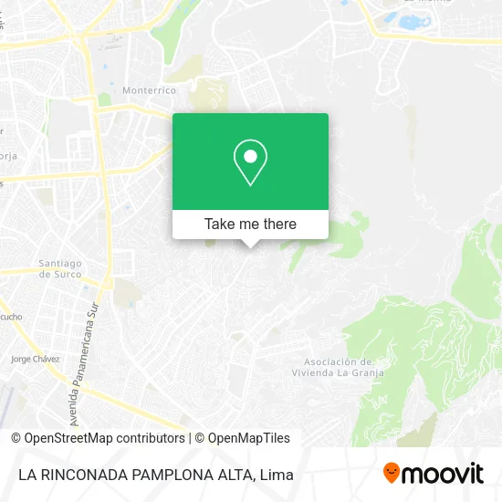LA RINCONADA PAMPLONA ALTA map