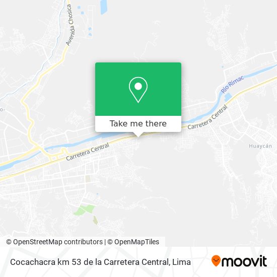 Cocachacra km 53 de la Carretera Central map