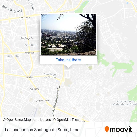 Las casuarinas  Santiago de Surco map