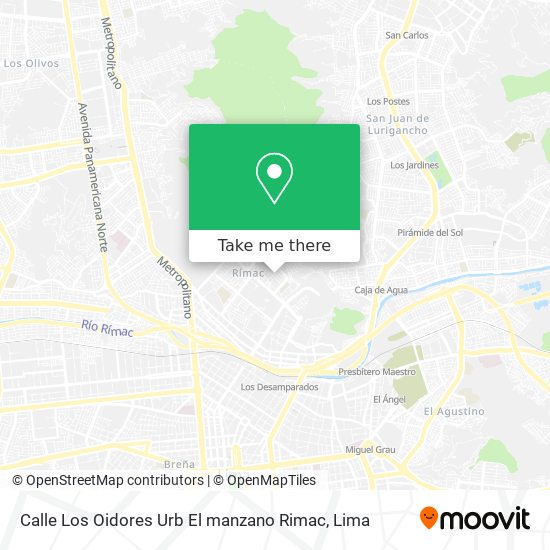 Calle Los Oidores Urb  El manzano Rimac map