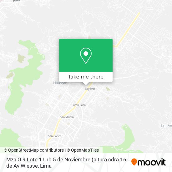 Mza  O 9 Lote 1 Urb  5 de Noviembre map