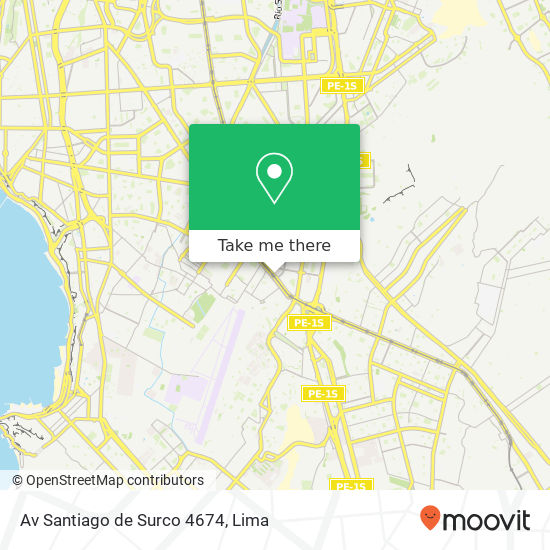 Mapa de Av  Santiago de Surco 4674
