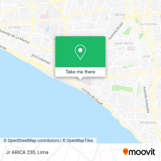 Jr  ARICA 230 map