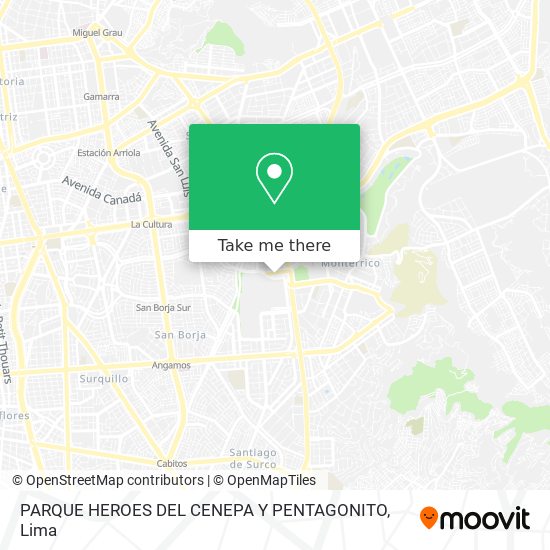 PARQUE HEROES DEL CENEPA Y PENTAGONITO map