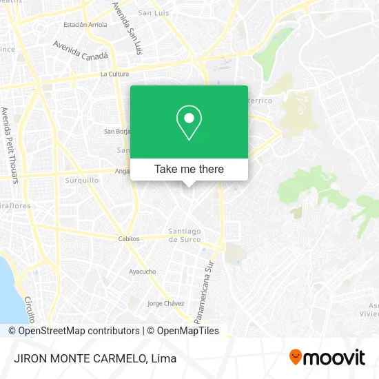 JIRON MONTE CARMELO map