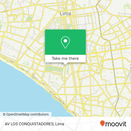 Mapa de AV  LOS CONQUISTADORES