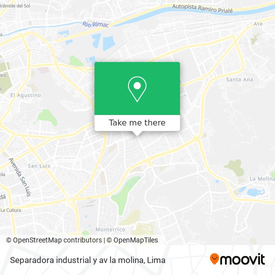 Mapa de Separadora industrial y av  la molina