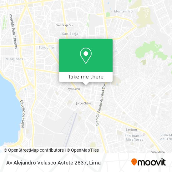 Mapa de Av  Alejandro Velasco Astete 2837