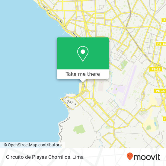 Circuito de Playas  Chorrillos map