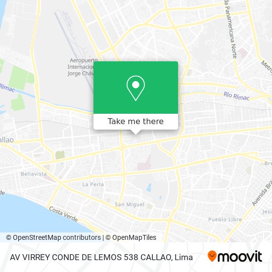 AV  VIRREY CONDE DE LEMOS 538  CALLAO map