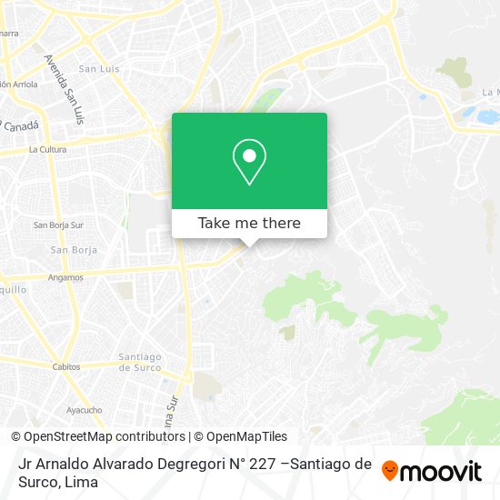 Jr  Arnaldo Alvarado Degregori N° 227 –Santiago de Surco map