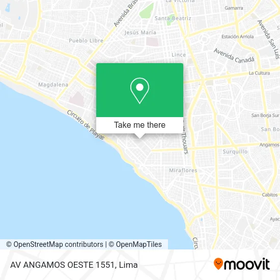 AV  ANGAMOS OESTE 1551 map