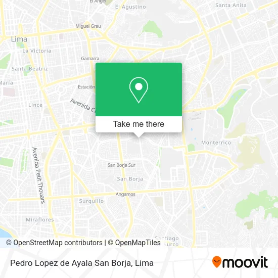 Mapa de Pedro Lopez de Ayala  San Borja