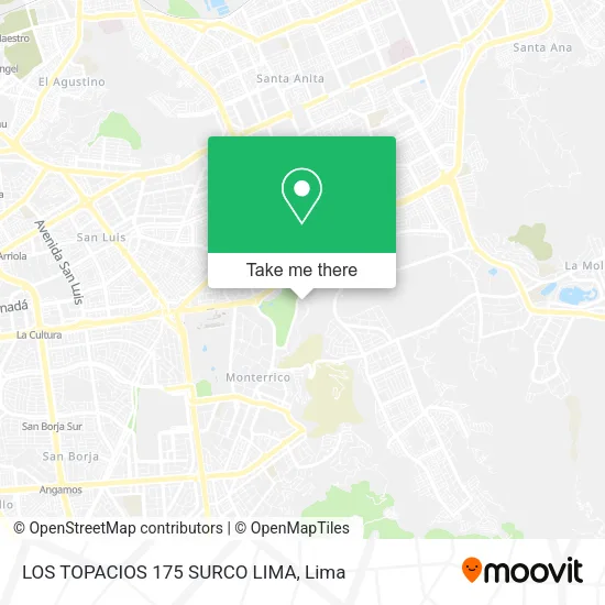 Mapa de LOS TOPACIOS 175  SURCO  LIMA