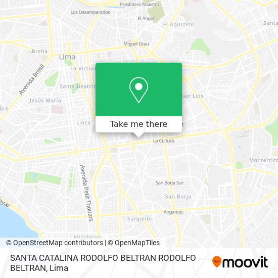 SANTA CATALINA  RODOLFO BELTRAN RODOLFO BELTRAN map