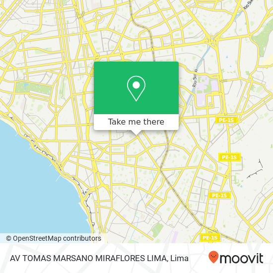 AV  TOMAS MARSANO   MIRAFLORES  LIMA map