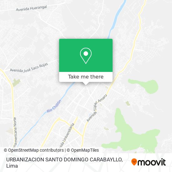 URBANIZACION SANTO DOMINGO CARABAYLLO map