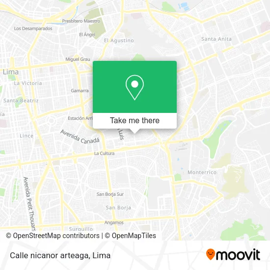 Mapa de Calle nicanor arteaga