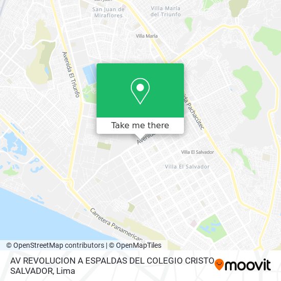 Mapa de AV REVOLUCION A ESPALDAS DEL COLEGIO CRISTO SALVADOR
