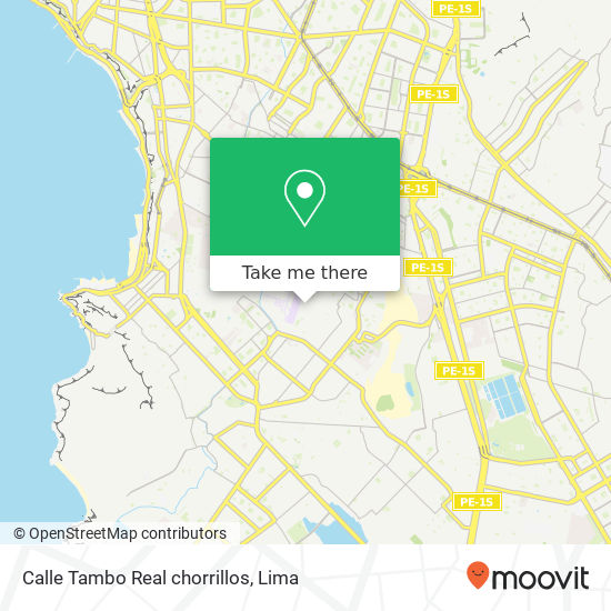 Mapa de Calle Tambo Real  chorrillos