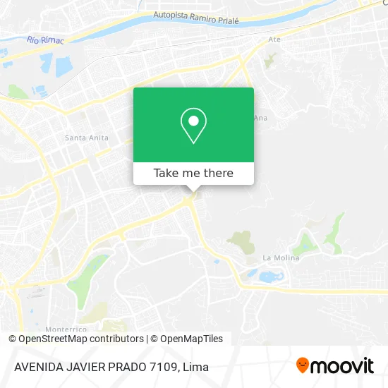 Mapa de AVENIDA JAVIER PRADO 7109