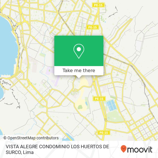 VISTA ALEGRE   CONDOMINIO LOS HUERTOS DE SURCO map