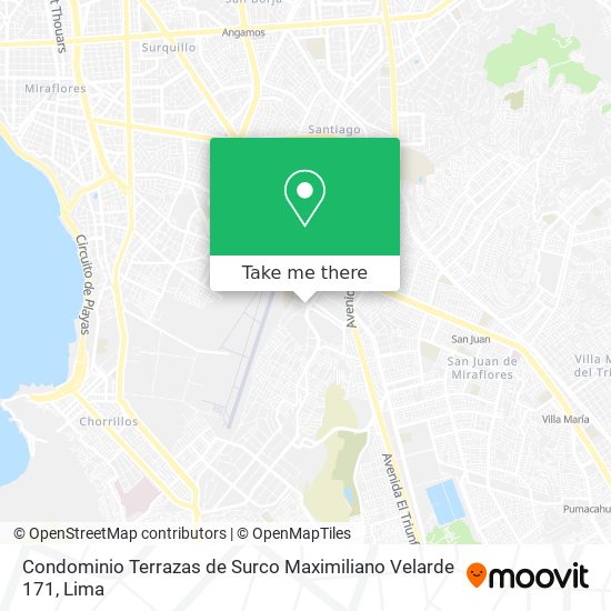 Mapa de Condominio Terrazas de Surco  Maximiliano Velarde 171