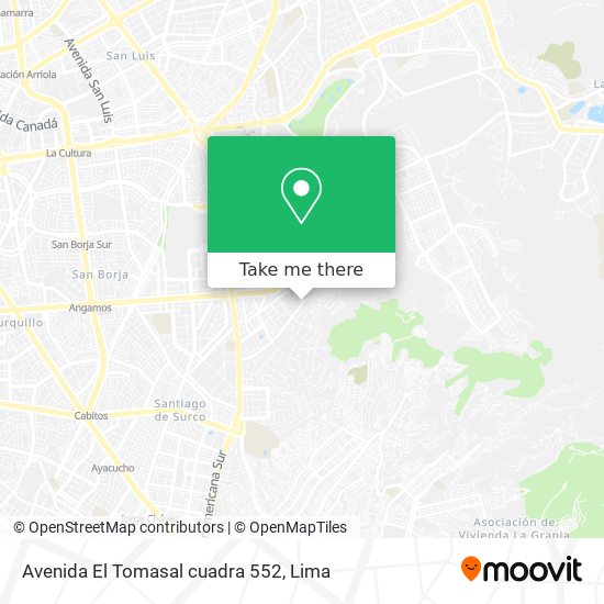 Avenida El Tomasal cuadra 552 map
