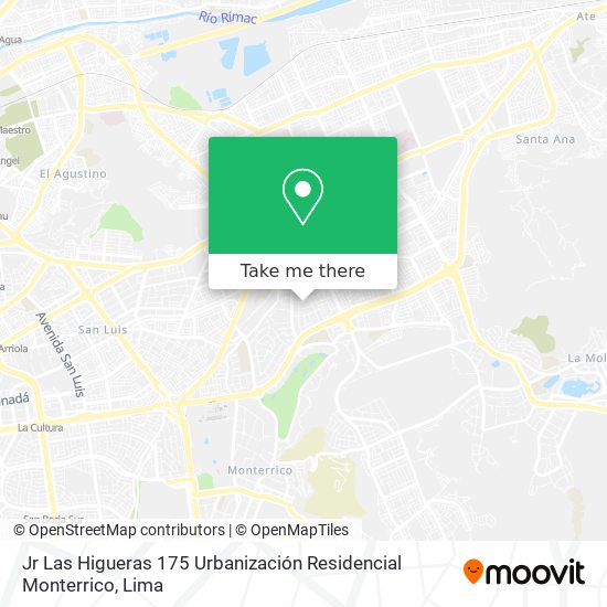 Mapa de Jr  Las Higueras 175  Urbanización Residencial Monterrico