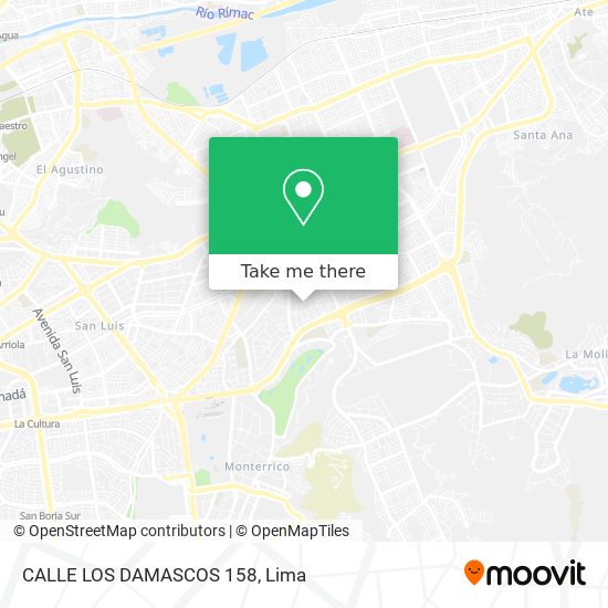 Mapa de CALLE LOS DAMASCOS  158