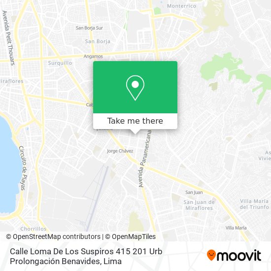 Calle Loma De Los Suspiros 415 201 Urb  Prolongación Benavides map