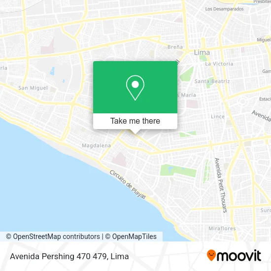 Mapa de Avenida Pershing 470   479