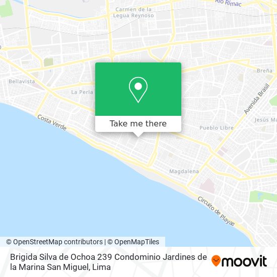 Mapa de Brigida Silva de Ochoa  239    Condominio Jardines  de la Marina   San Miguel