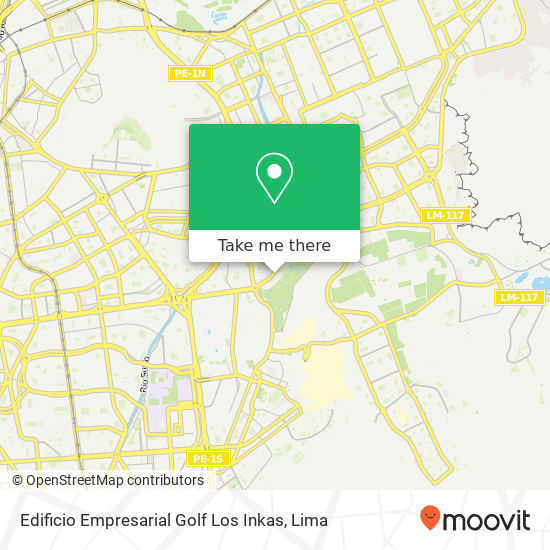 Edificio Empresarial Golf Los Inkas map