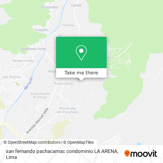 san fernando pachacamac condominio LA ARENA map